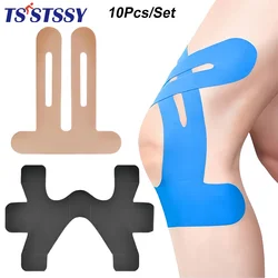 10Pcs Kinesiology Tape for Knee Ankle, Waterproof Elastic Breathable Athletic Tape Support Stability for Running, Hiking, Riding