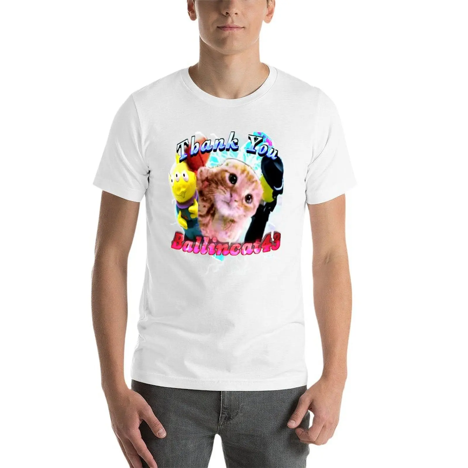 شكرا لك Ballincat43 تي شيرت قطن تي شيرت عالي الجودة للرجال تي شيرت قطن 100% تي شيرت #4