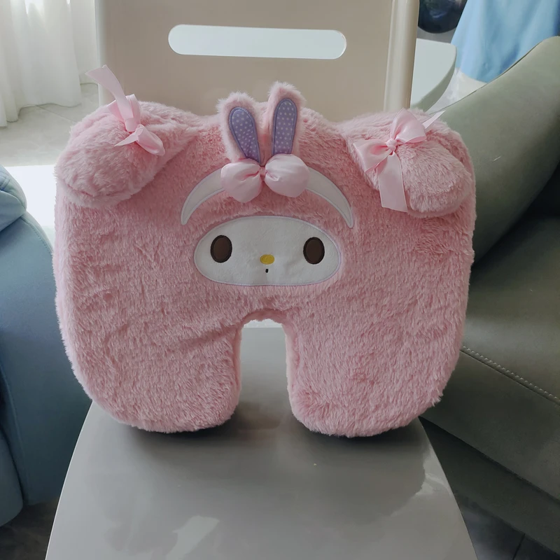 

Sanrio Memory Foam Kawaii My Melody Подушка для стула Плюшевая My Sweet Piano Спинка сиденья Поддержка бедер Массажная ортопедическая подушка
