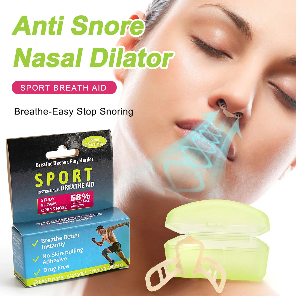 Anti Snore Nasal Dilator Stop Snoring Silicone Nose Clip Sport Easy Breath Nasal Clip Stop Snoring Aid Device Improve Sleeping