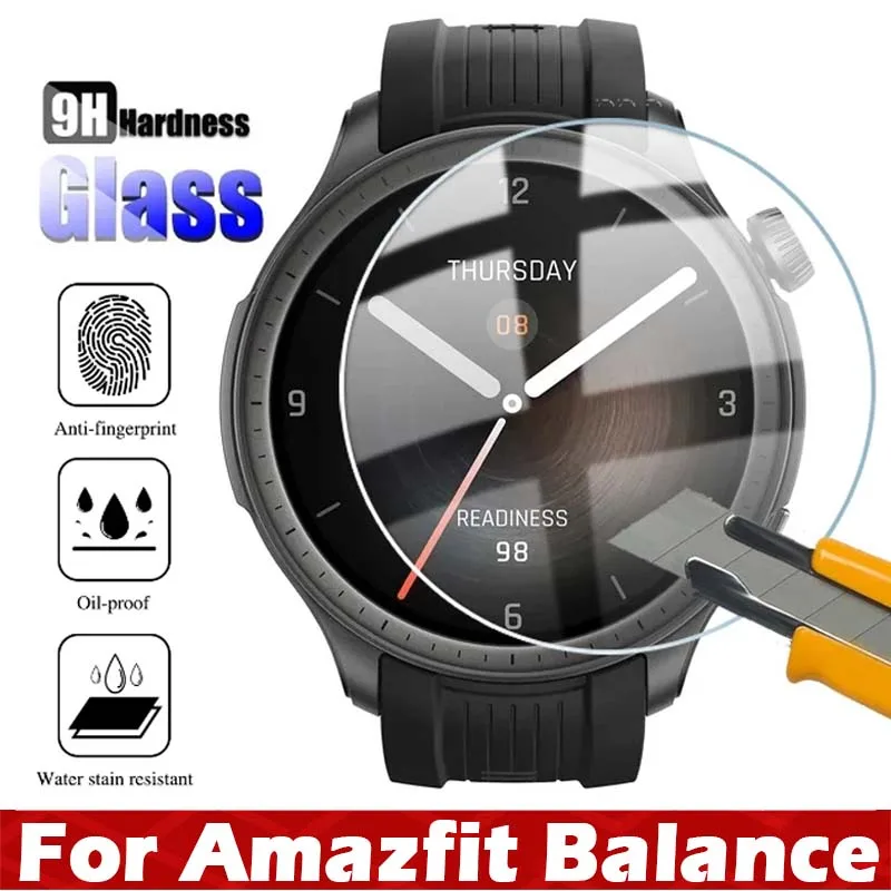 9H Tempered Glass Film For Amazfit Balance Smartwatch Screen Protector For Amazfit Balance HD Protective Glass Watch Film
