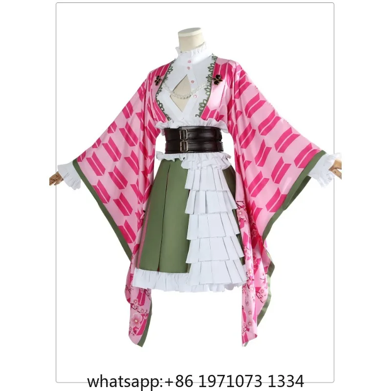 Anime New Fashion Kanroji Mitsuri Cosplay Costume Pink anniversary Dress Outfits Halloween Carnival Party Disguise Women Suits