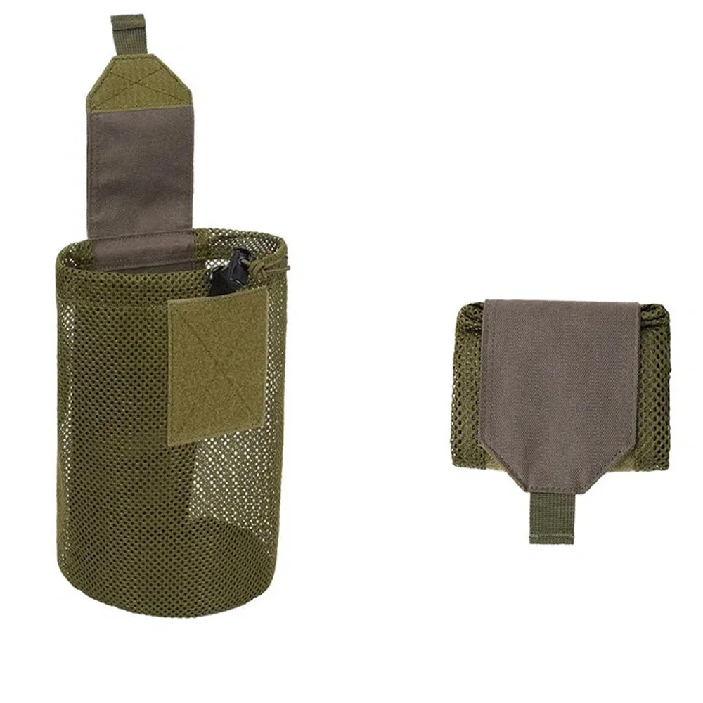 

Folding MOLLE Mesh Water Bottle Pouch Tactical Belt Misc Organizer Recycling Mesh Storage Bag for Outdoor Hunting Backpack Vest