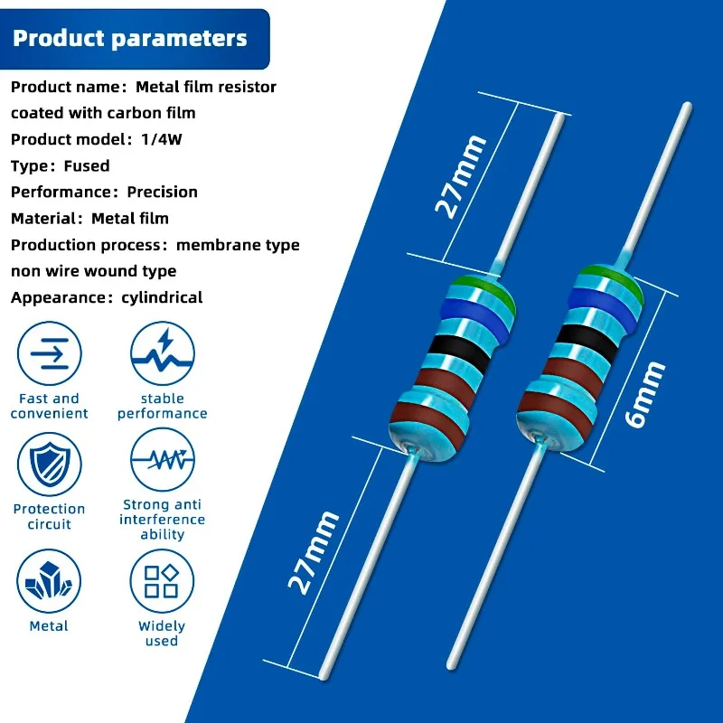 2440 Stück (122 Werte x 20 Stück) 1 % Widerstandssatz, Bereich 1 Ohm bis 1 M Ohm, 1/4 W, Metallschichtwiderstands-Sortimentsset, kompatibel für Arduino
