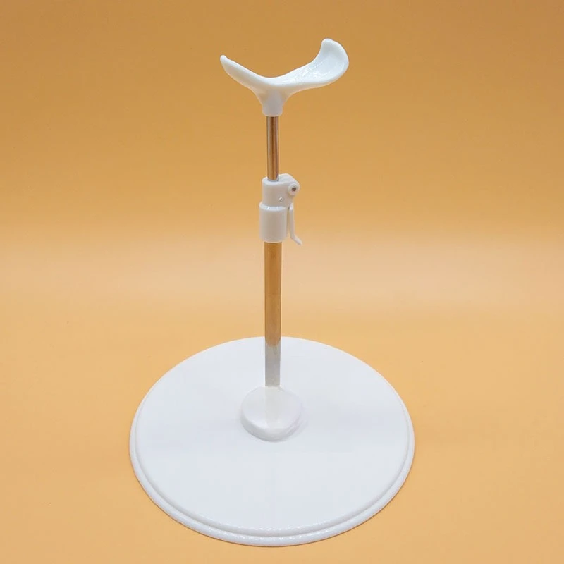 The New Hot-selling Adjustable Height Doll Stand White Plastic Display Stand Simplicity Versatile Compact and Portable