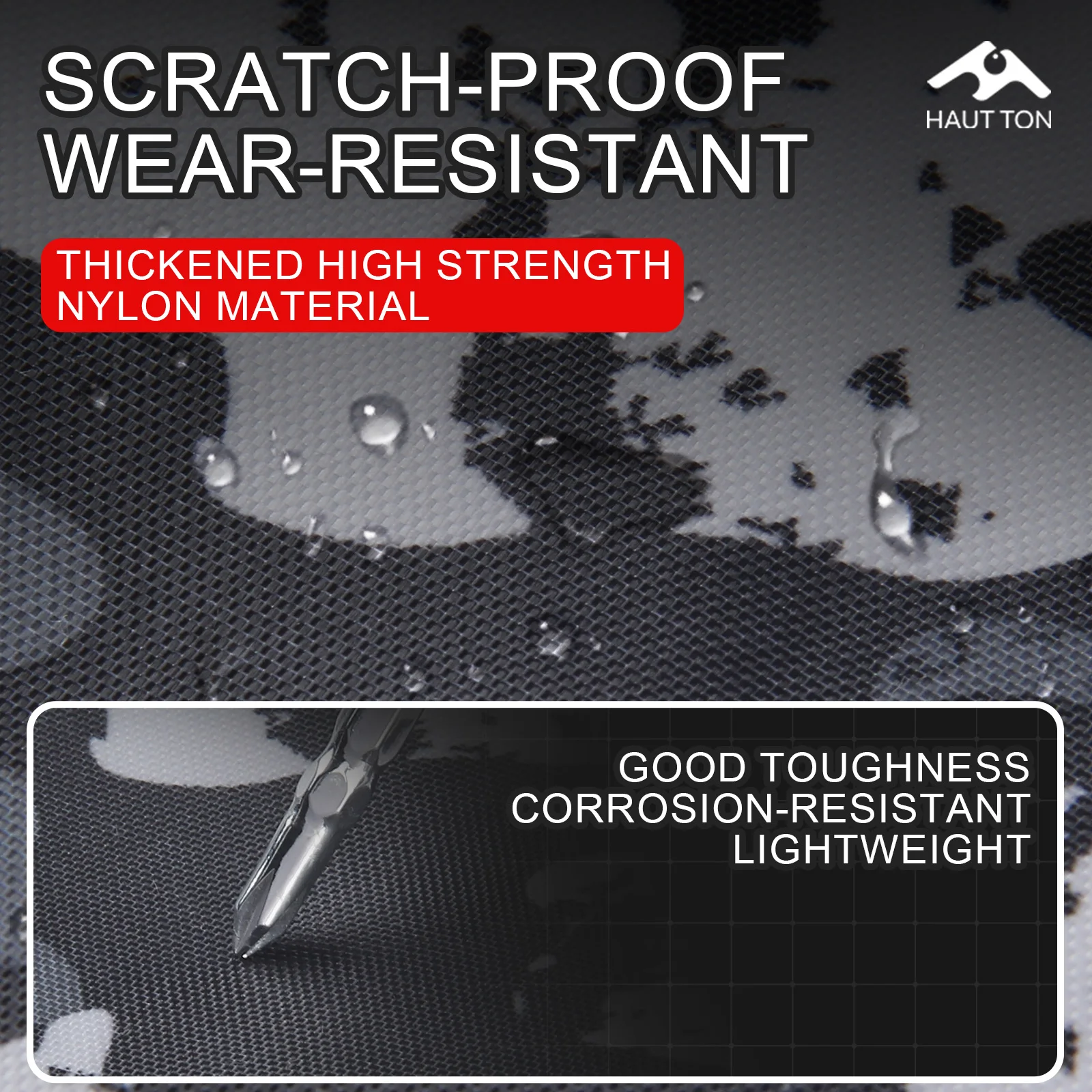 حقيبة ظهر HAUT TON متعددة الوظائف لصيد الأسماك في الهواء الطلق وخفيفة الوزن ومحمولة من أكسفورد مقاومة للماء ومقاومة للاهتراء