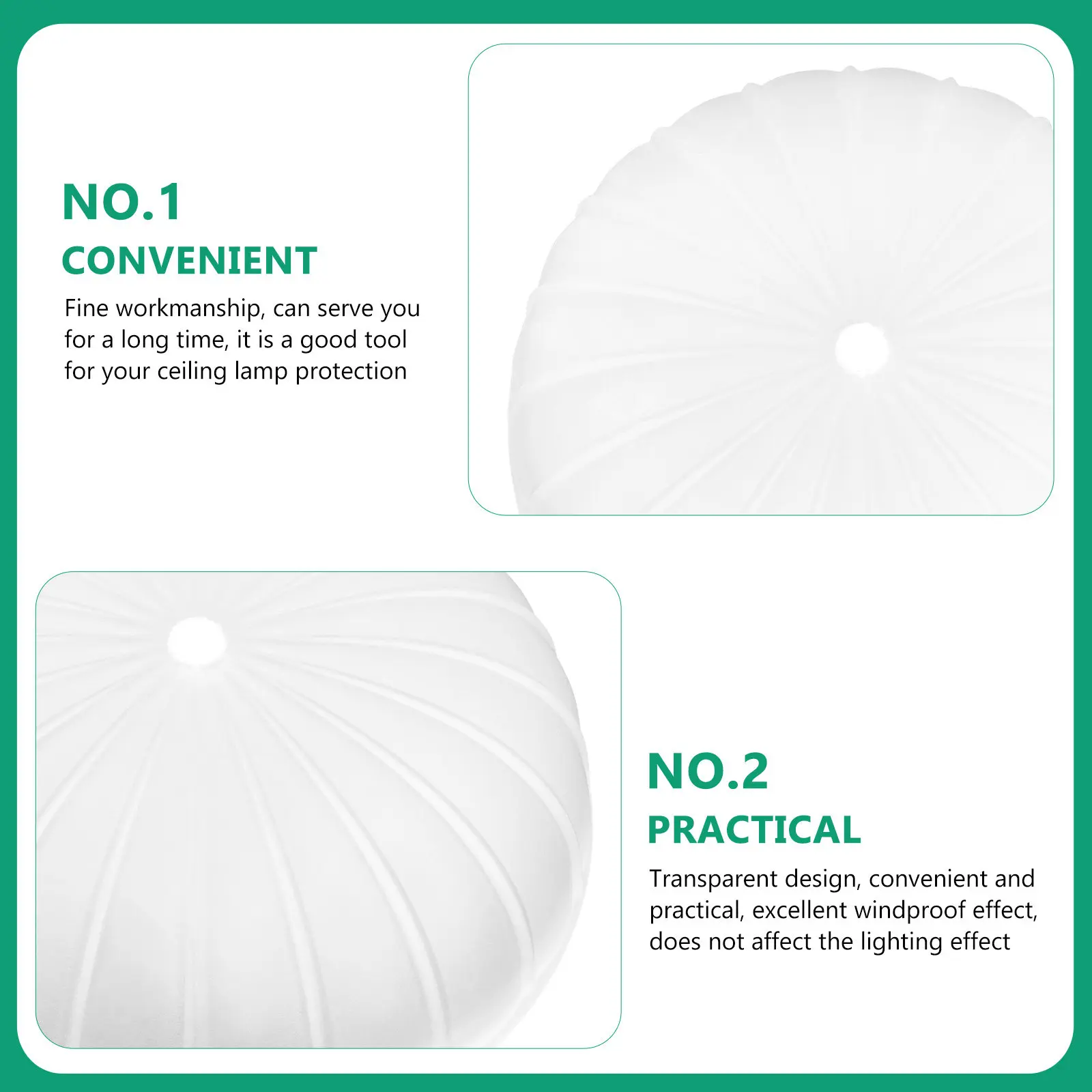 

1Pcs Frosted Glass Ceiling Light Shade High Quality Transparent Protective Cover Simple Look for Home Ceiling Lamp