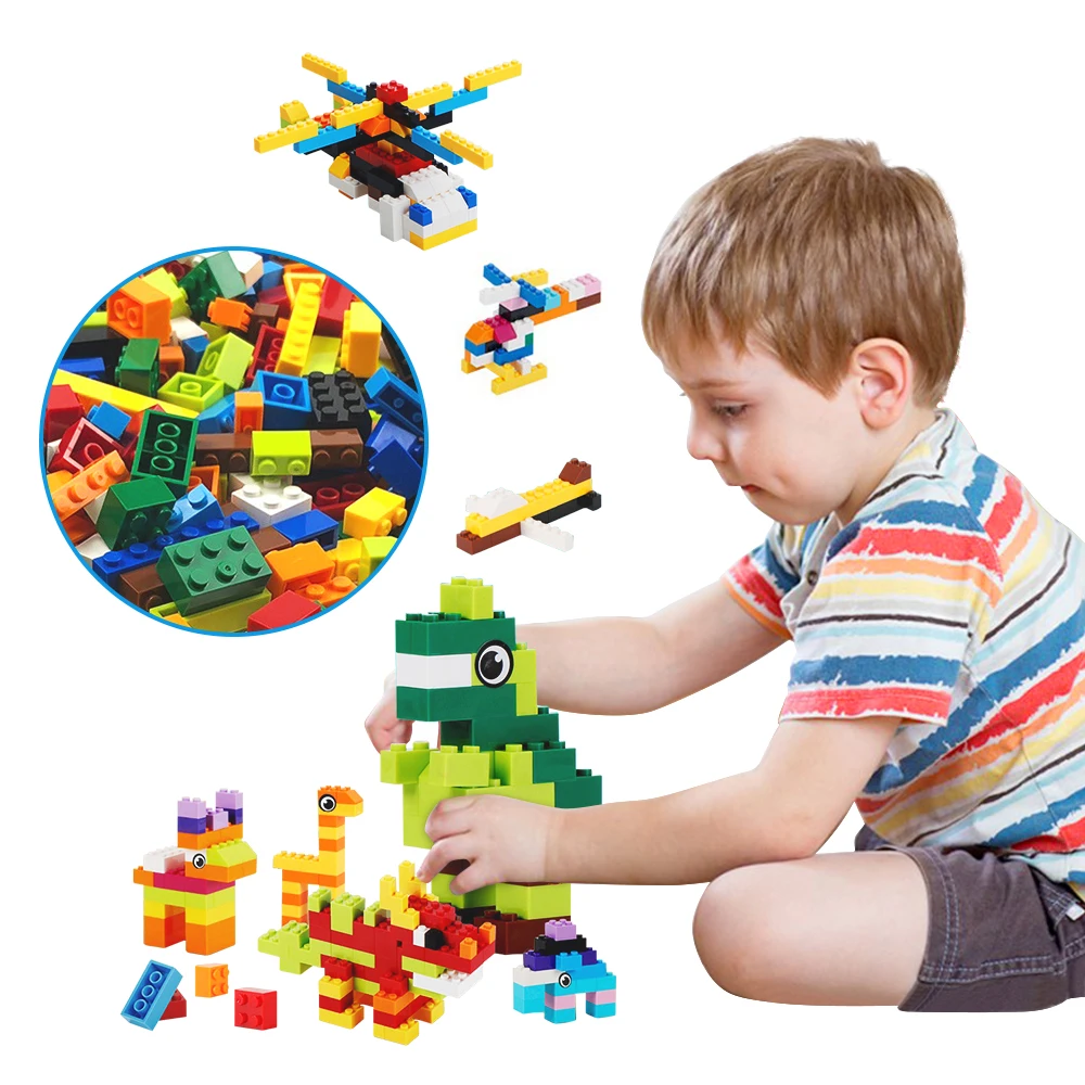 500/1000PCS Building Blocks Basic Parts Small Size Classic Bricks Accessories Toys for Kids Compatible with Mini Action Figures