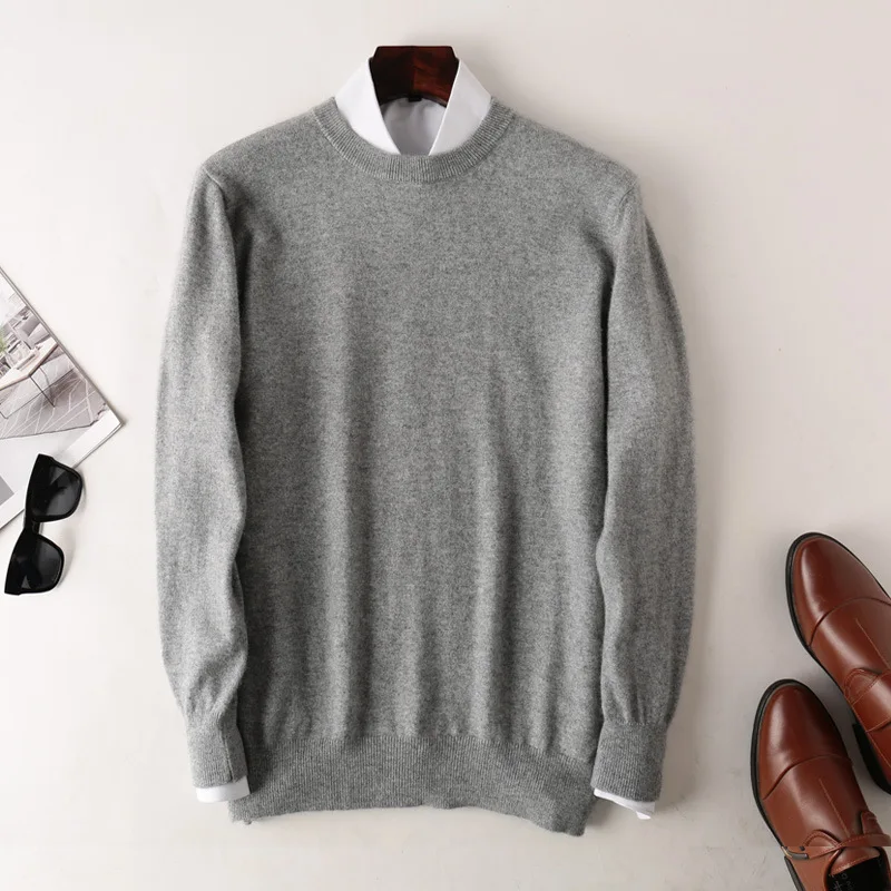 Cashmere Cotton Blend Pullover Men Sweater 2024 Autumn Winter Business Casual Jumper Jerseys Hombre Pull Homme Knitted Sweaters