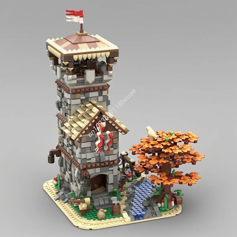 

2281 шт. MOC, средневековый дом гвардии, версия реки, модель замка, строительные блоки, сборные креативные образовательные игрушки, рождественские подарки