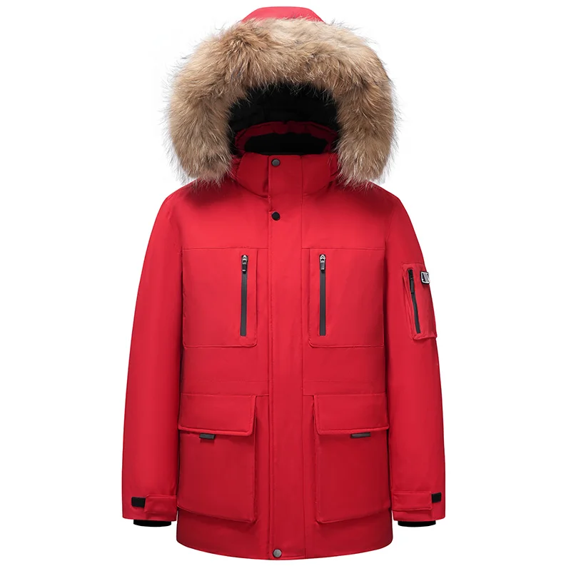 

Youth ort Thiened down Jaet for Men Winter Ultra Cold Resistant College Student Outerwear Casual Sle Warmth Polyester...