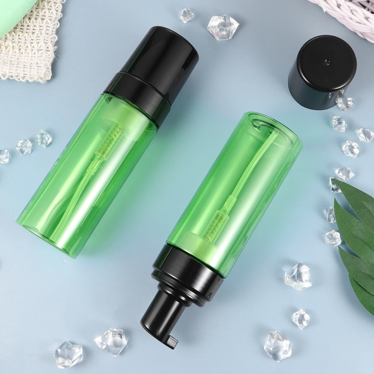 

3pcs Foaming Pump Bottles Refillable Leak Proof Travel Toiletries Containers Reusable Squeeze Shower Gym Dispenser Foam Soap