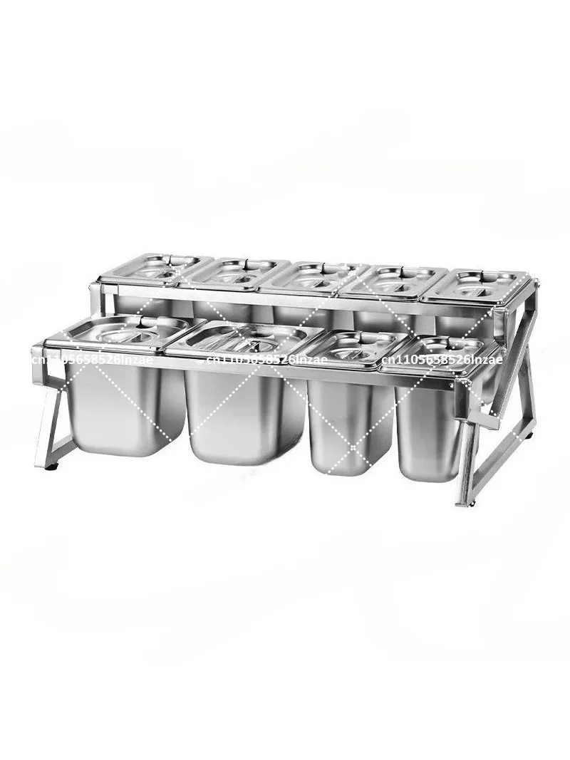 stainless-steel-seasoning-box-holder-kitchen-grid-self-service-seasoning-rack-for-milk-tea-shop-small-ingredient-organizer