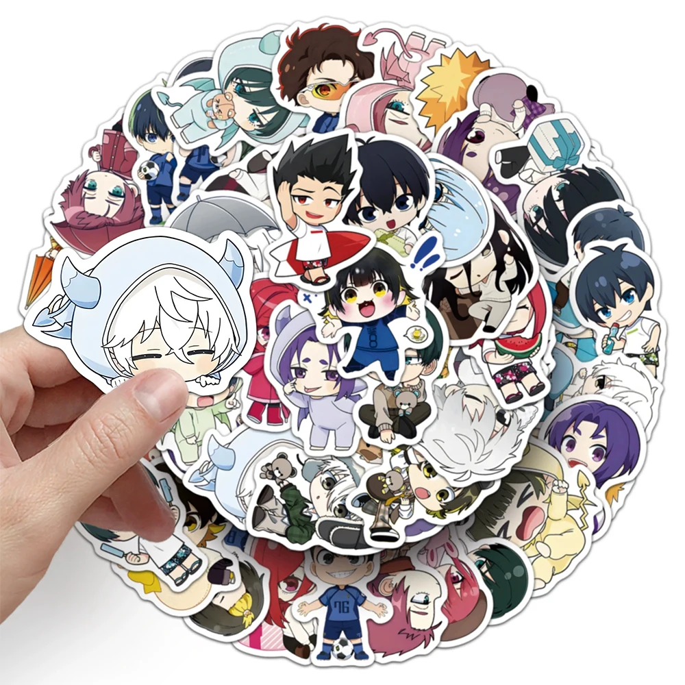 

10/30/50pcs Kawaii Isagi Yoichi BLUE LOCK Anime Stickers Cute Waterproof Decals for Luggage Stationery Phone PVC Kid Sticker Toy