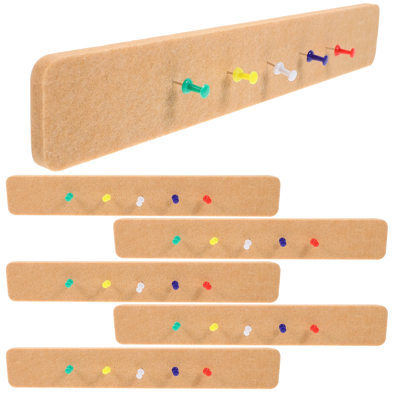 

6Pcs Bulletin Board Strips Felt Wall Decor for Notes Photos Schedules Reminders Office Home Organization Pin Boards for Walls