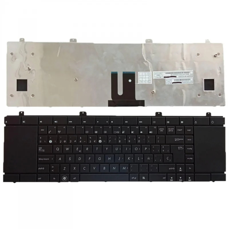 Teclado para portátil Ao+ para Asus NX90 NX90J NX90Jn NX90Jq NX90S NX90Sn