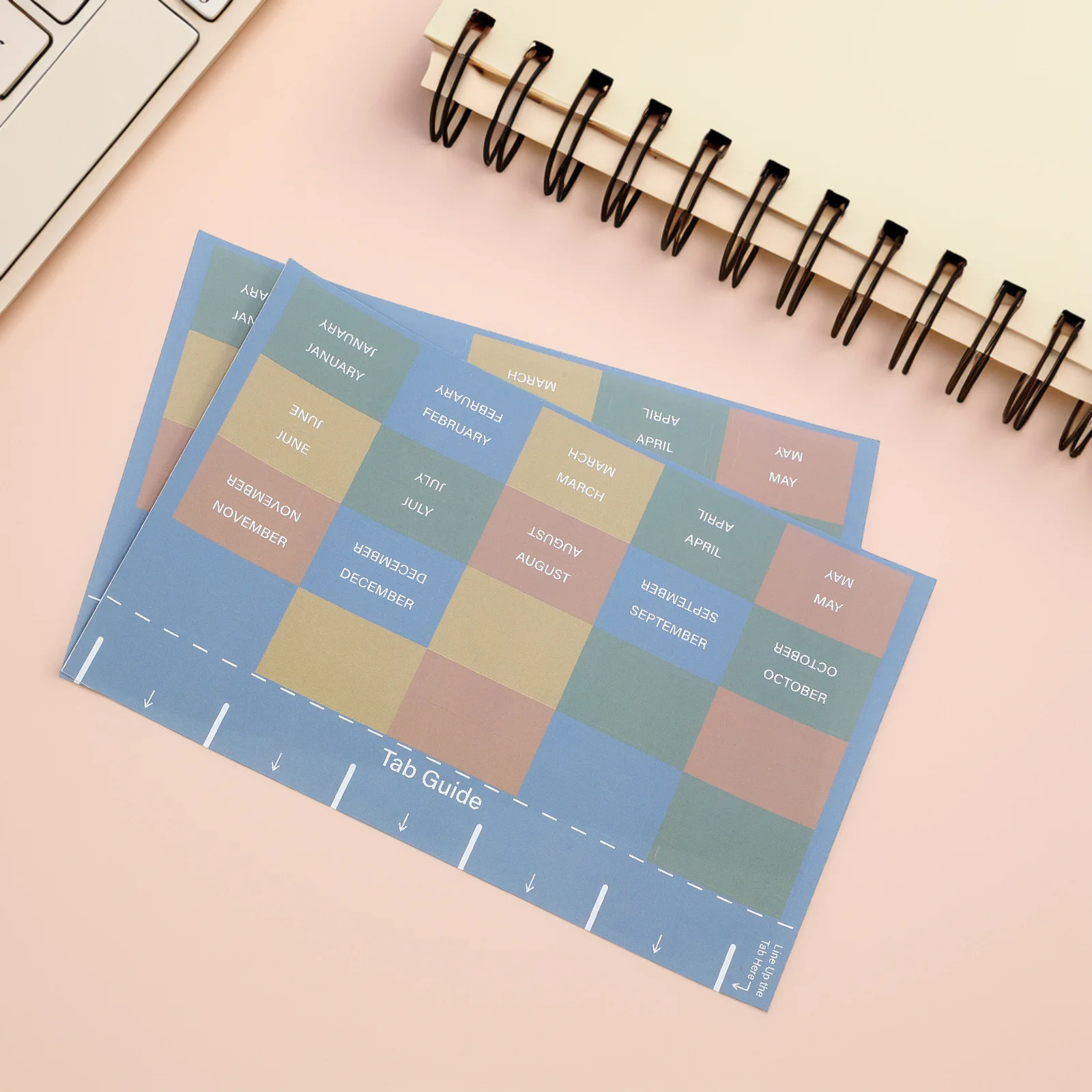 

2 Sheets Planner Tabs Monthly Self Adhesive Labels for Office School Journals Diaries Index Stickers for Effective Task Tracking