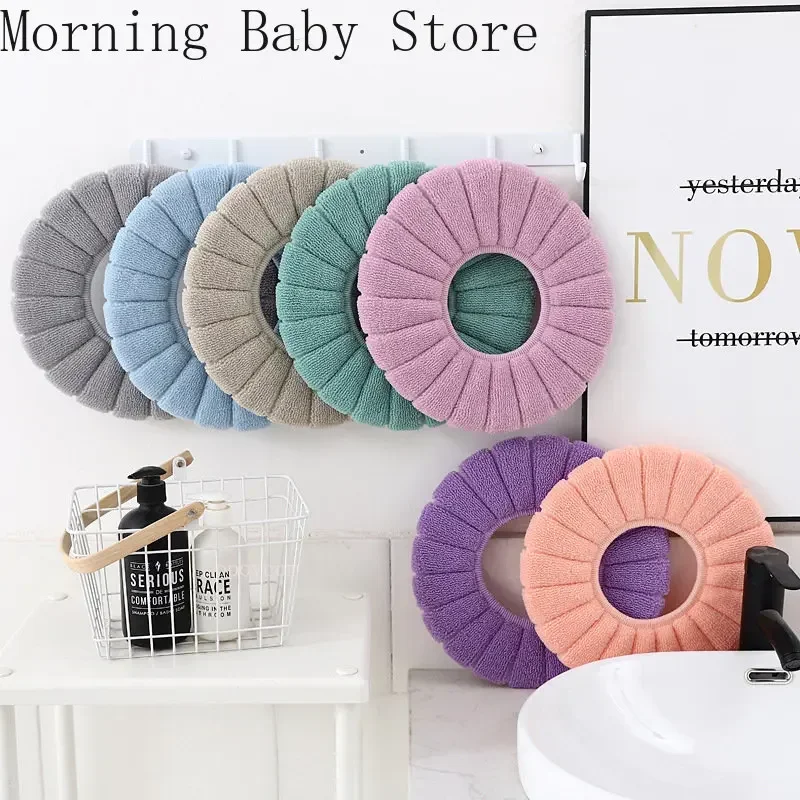 Juste de Siège de Toilette Universelle à Motif de Citrouille, Chaude et Lavable, en Forme de O, Polymères Closestool, Accessoires d\'Entraînement