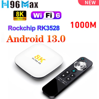 Android 13 Smart TV BOX H96 Max M2 Rockchip RK3528 1000M LAN WiFi6 8K 4K BT With Voice Gyroscope Remote Set Top Box Media Player