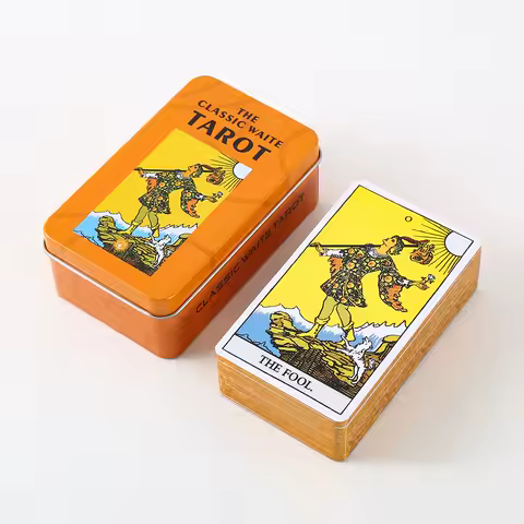 The Rider Tarot Deck gold Edge Tarot Oracle Cards 78 Cards Tin Metal Box Party Personal Entertainment Women Girls Cards Game