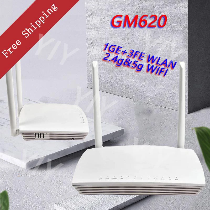 

3Pcs/Lot GM620 Gpon Onu Ont WIFI Router 1GE+3FE WLAN+2.4g&5g WIFI AC Optical Network Terminal Second Hand