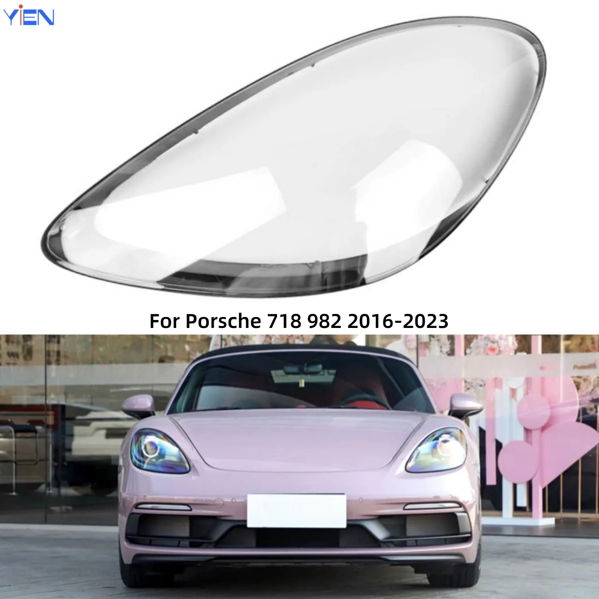 

For Porsche 718 982 2016 2017 2018 2019 2020 2021 2022 2023 Automotive Parts and Accessories Lights Lens Shell Headlight Cap