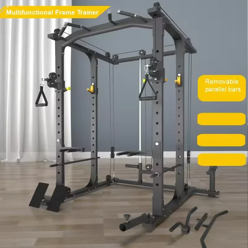 Popular  Smith Machine Commercial Fitness Equipment Power Cage Home Functional Station Trainer Squat Rack