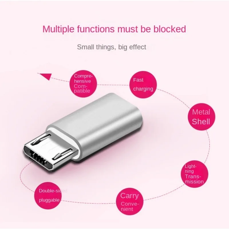 USB نوع C أنثى إلى مايكرو USB ذكر محول موصل ، شاحن ، محولات نقل البيانات ، V8 الشحن #3