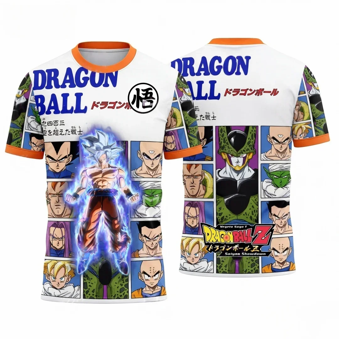 Summer 2026 Dragon Ball Saru Super Game Wukong Character Drawing Style Theme 3D Printed Breathable T-shirt Adult Parents Top