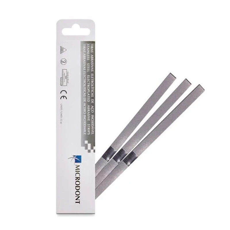 12pcs Microdont Dental Tooth Interproximal Stripping Double-sided Stainless Steel Abrasive Strip