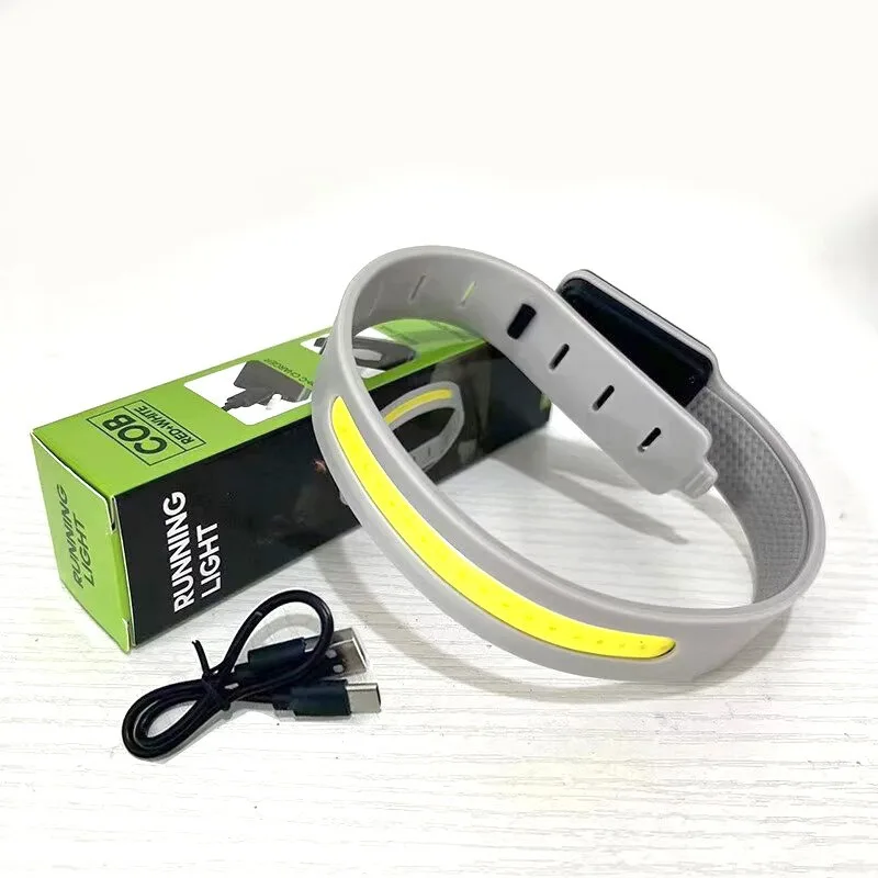 COB Armband Light LED Night Running Bracelet USB Rechargeable Waterproof Warning Lights Sweat Resistant Lightweigh