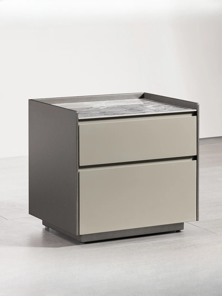 

Modern and simple mini slate small bedside table chest of drawers
