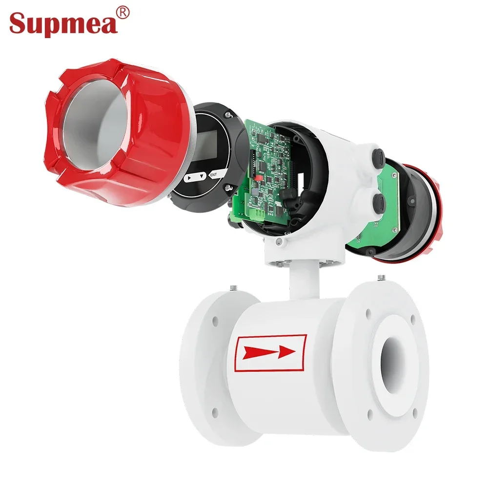 2026 Hot Selling  Digital Water Liquid Wastewater Flowmeter for DN50 Electromagnetic Flow Meter with 4-20mA RS485 Pulse Output