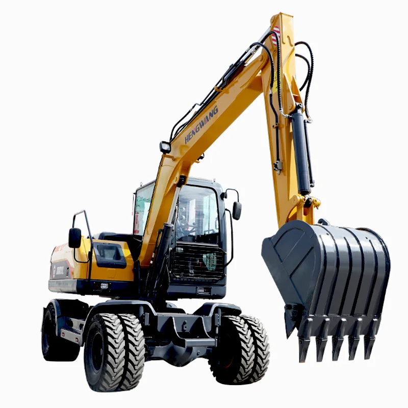 Wheel Excavator Multifunction Hydraulic Digger 8Ton Medium Large Earth-Moving Excavator With Assistive Device Customized Tools