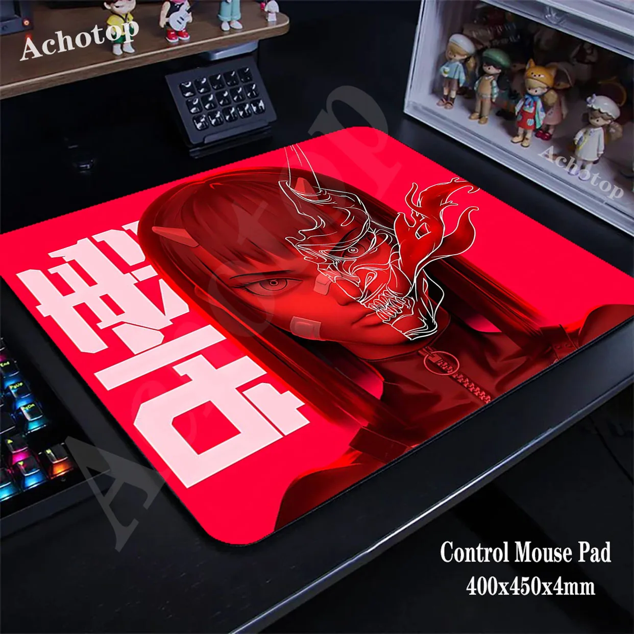 Oni Mask Girl Control Mousepad Mousepad Gamer Mouse Pad Gaming Desk Mat Alfombrillas de ratón Mouse Mat Keyboard Pads 40x45