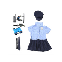 Bear's Den Cute Baby Girls Tiny Cop Police Officer Playtime Cosplay Uniform Kids Child Profession Halloween Costume New 2025