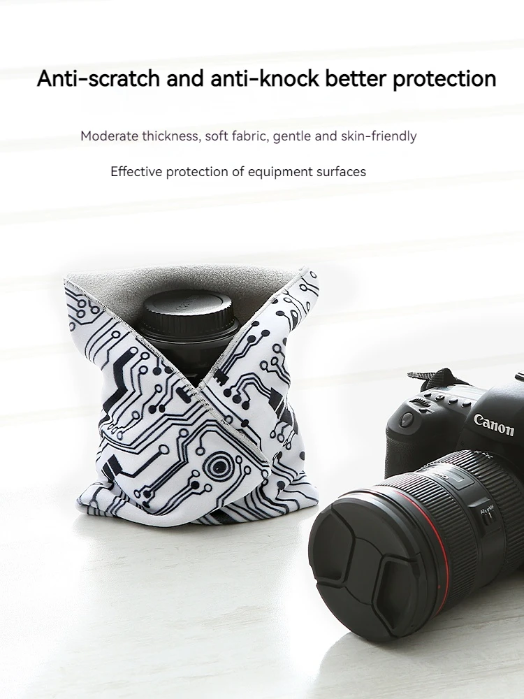 Walking Way Camera Cover Protective Wrap Cloth Magic Folding Cloth SLR Lens Protector Case Wrapping Storage photographinner Bag