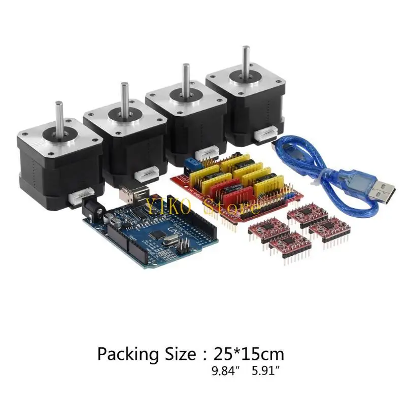 K32C 4 قطعة Nema17 محرك متدرج 42 محرك درع آلة الحفر A4988 سائق #6
