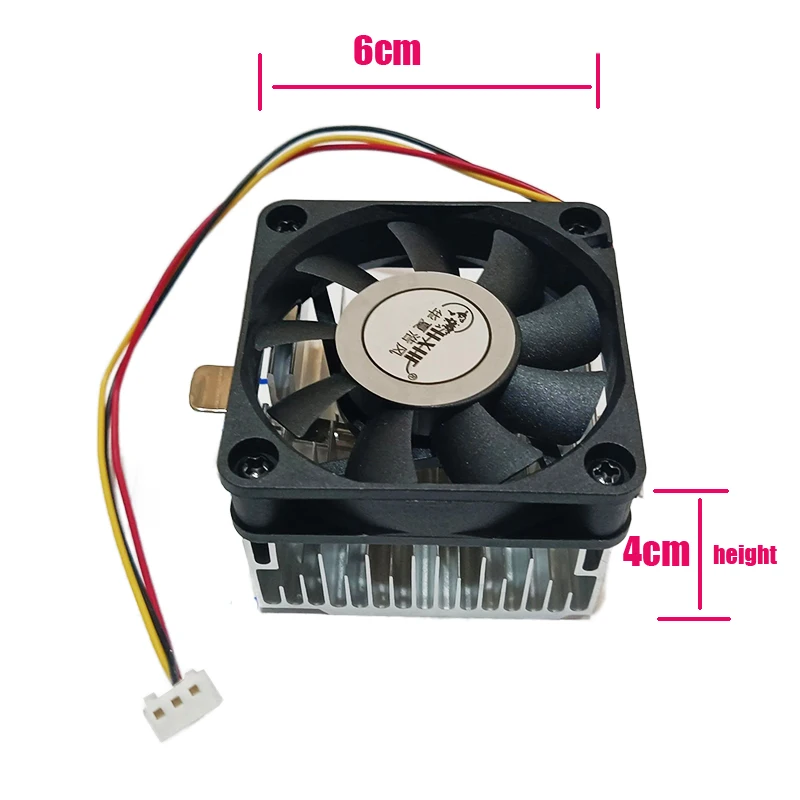 Cpu fan for socket 370 cpu heatsink support LGA 370 cashier machine cooler 6015 fan 6cm mini fan