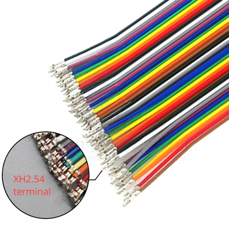 XH2.54 Colored Double-ended Terminal Cable 40P Cable Rainbow Cable Double-ended Pressure XH2.54