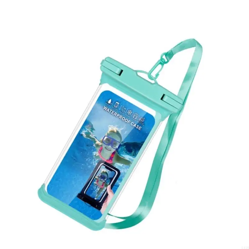 K43B IPX8 Waterproof Phone Bag, Floating Waterproof Phone Case with Detachable Rope, Cellphone Storage Sleeve for Beach