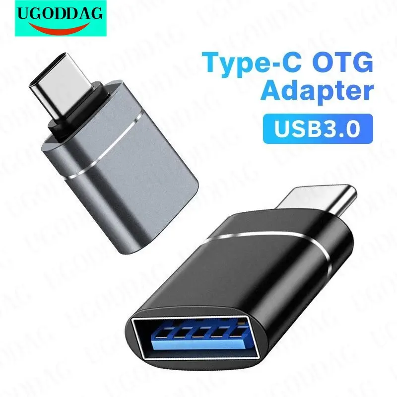 อะแดปเตอร์แปลง USB 3.0 OTG USB C ตัวผู้เป็น USB ตัวเมียสำหรับ MacBook Air Pro Samsung S21 Xiaomi Huawei C เมาส์ปลั๊ก OTG