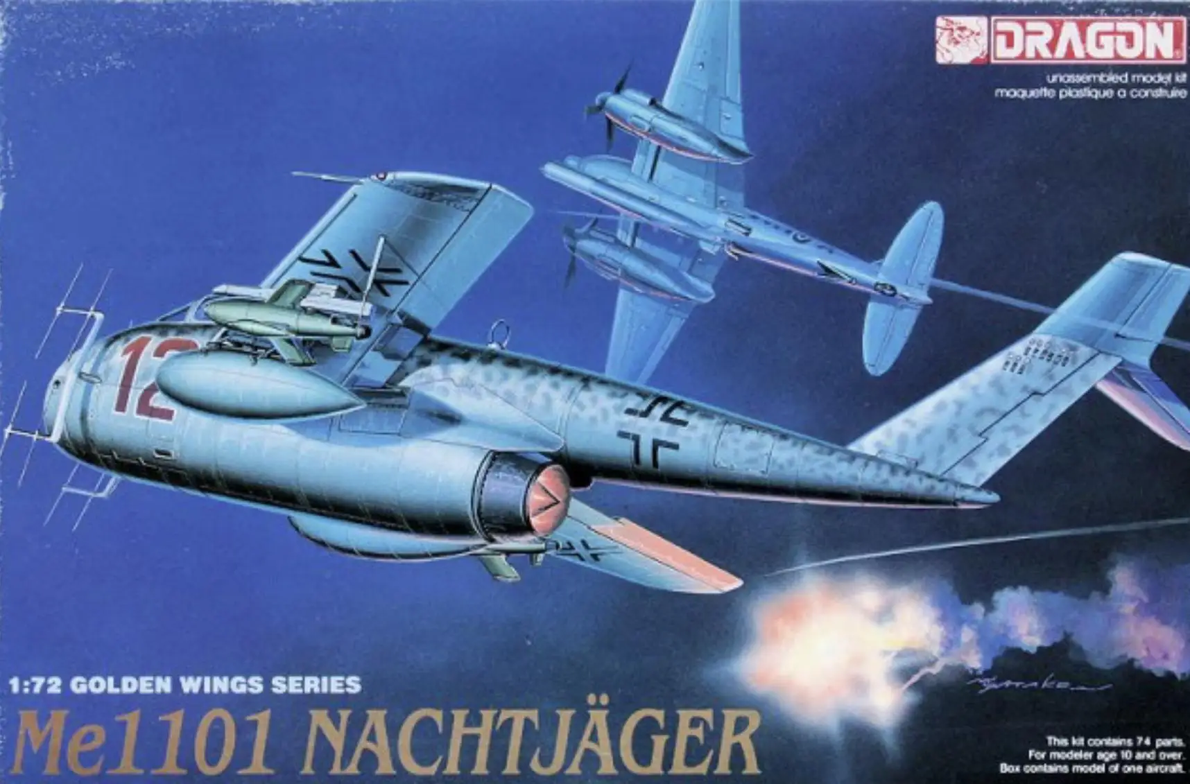 DRAGON 5014 Złote skrzydła w skali 1/72 Me1101 Zestaw modeli Nacht Jager