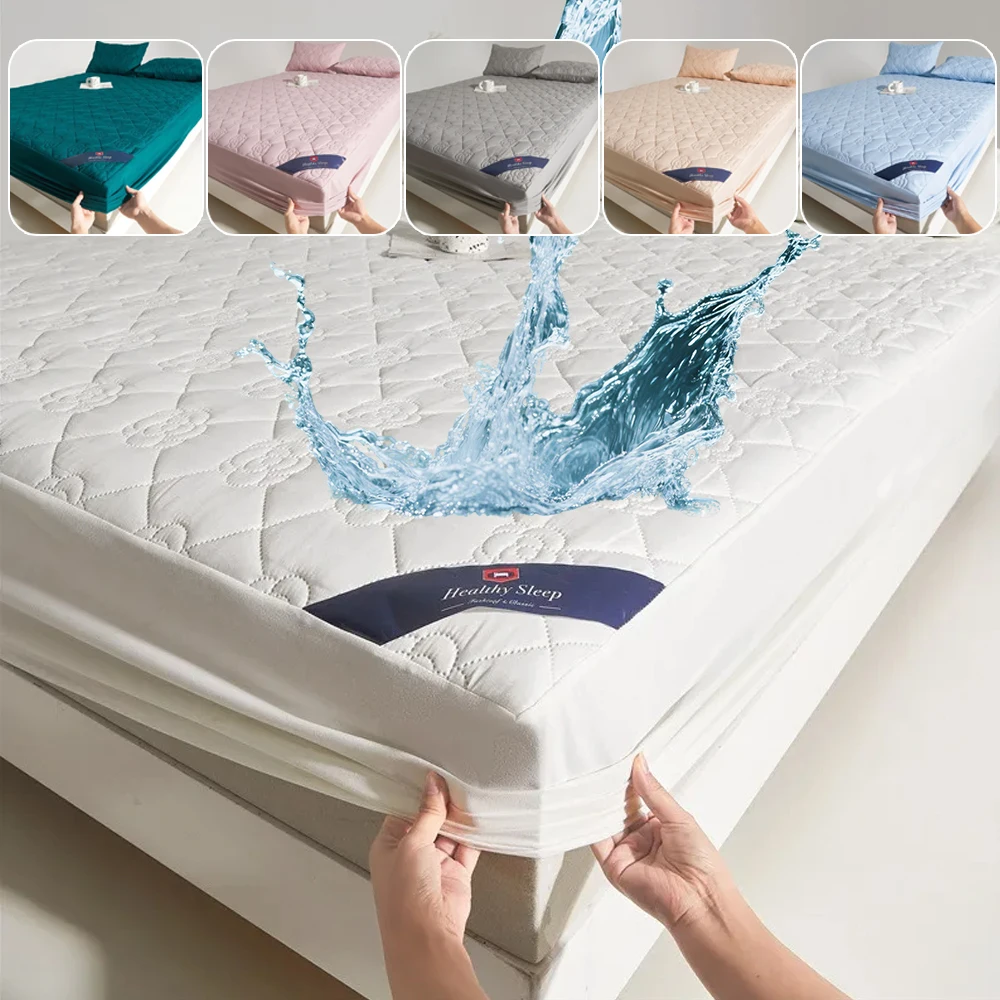 1PC Non-slip Thick Mattress Cover Waterproof Fitted Sheet Mattress Protector for Single Double Bed Drap Housse 140x200 Простыня