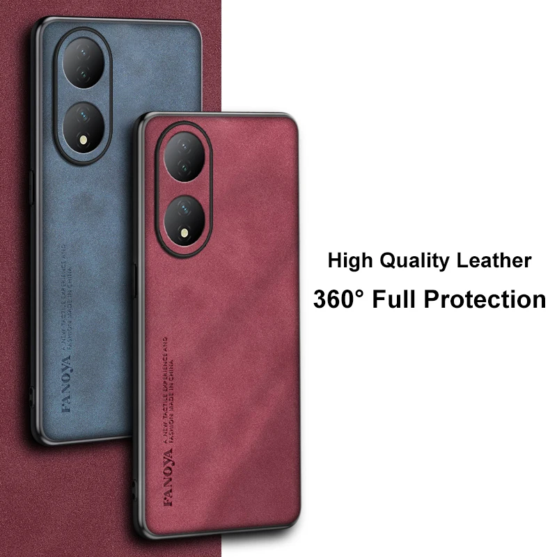 For Vivo Y100 5G Skinsheep PU Leather Case For Vivo Y35 Y78 Plus Y77 Y76S Matte Silicone Shockproof Full Protection Phone Case