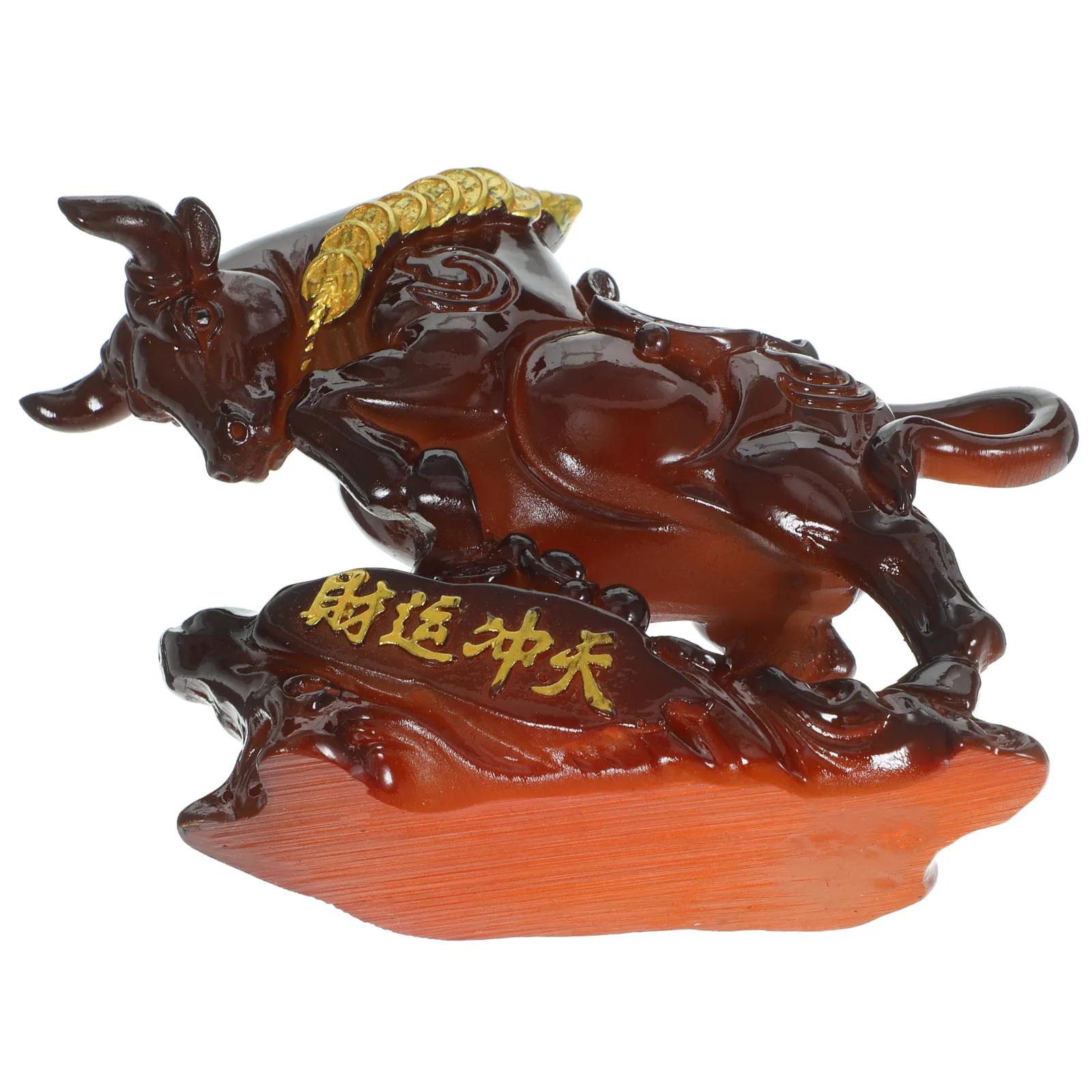 1Pcs Resin Color Changing Cattle Ornament Creative Desktop Tea Pet Decoration Home Office Tabletop Adornment Gift
