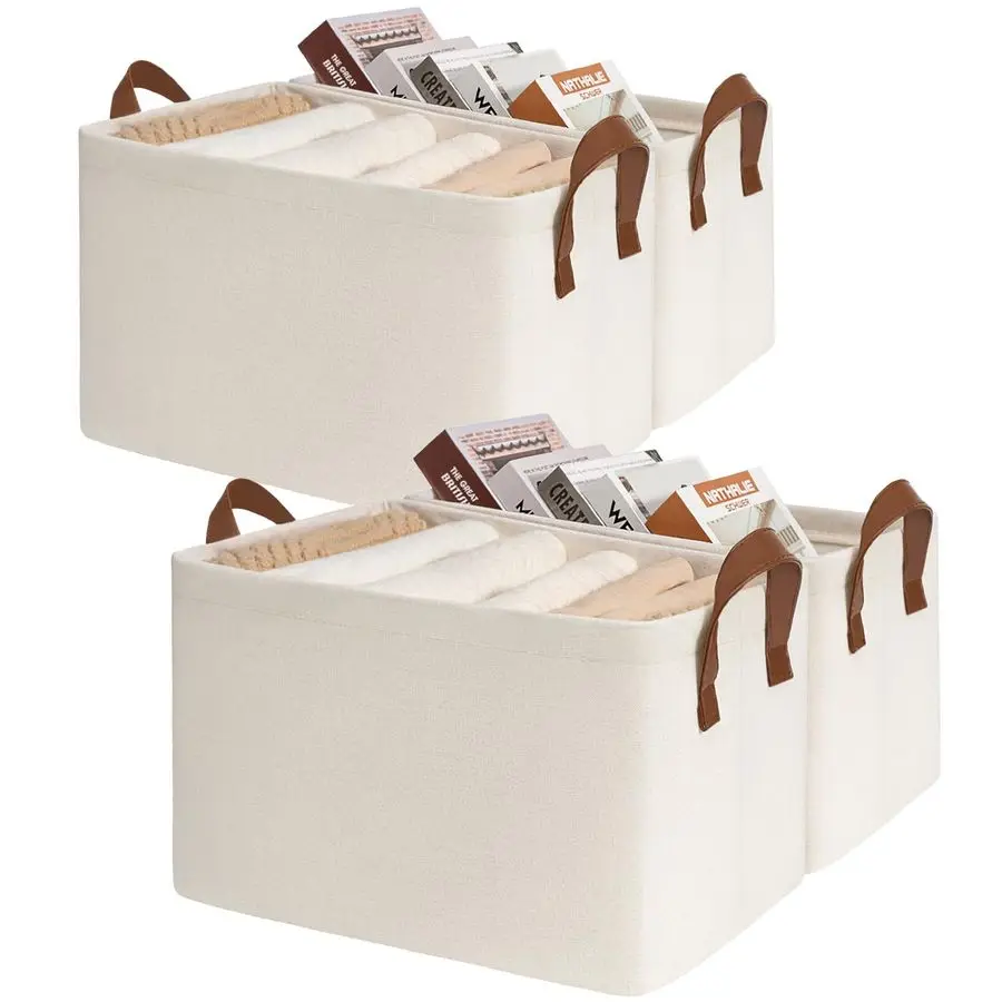 

Closet Storage Bins Storage Baskets for Shelves, Baskets for Organizing, Closet Organizers and Storage, Cube Storage Bins, 16 L