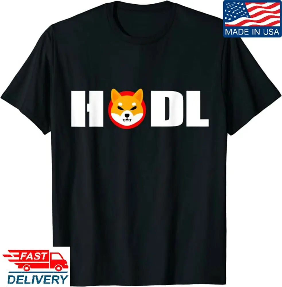 HODL Shiba Inu To The Moon Funny   Crypto T-Shirt, Shib  Coin ShirtUnisex Summer Luxury Brand Oversize