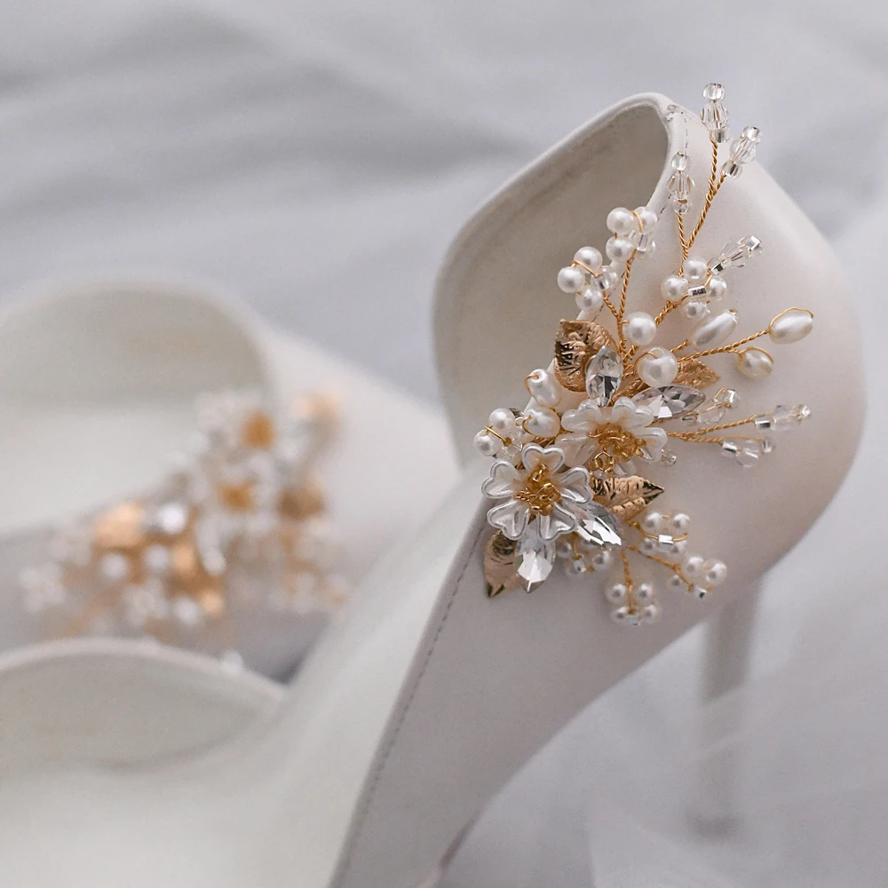 Accesorios para zapatos de novia hechos a mano, hebilla de cristal para baile de graduación, Clips para zapatos de boda, novia, dama de honor, regalos de fiesta a la moda