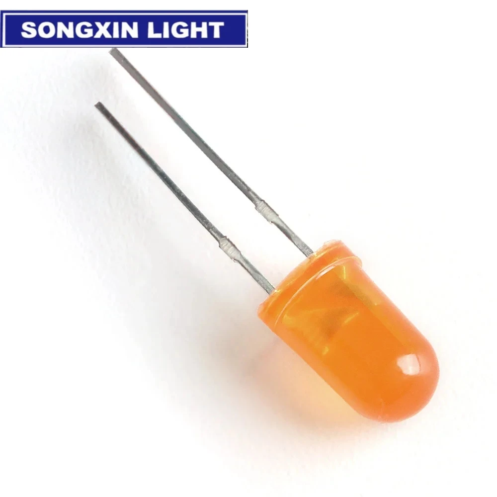 SAMIROB 50PCS LED Diode 5MM Blue Green Orange Red White Yellow F5 Led Light Emitting Consumer Electronics